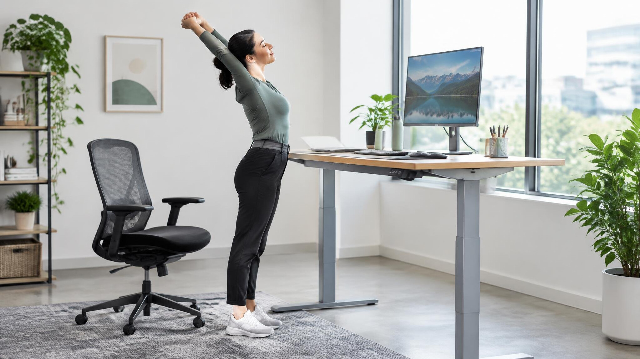 ergonomic office setup