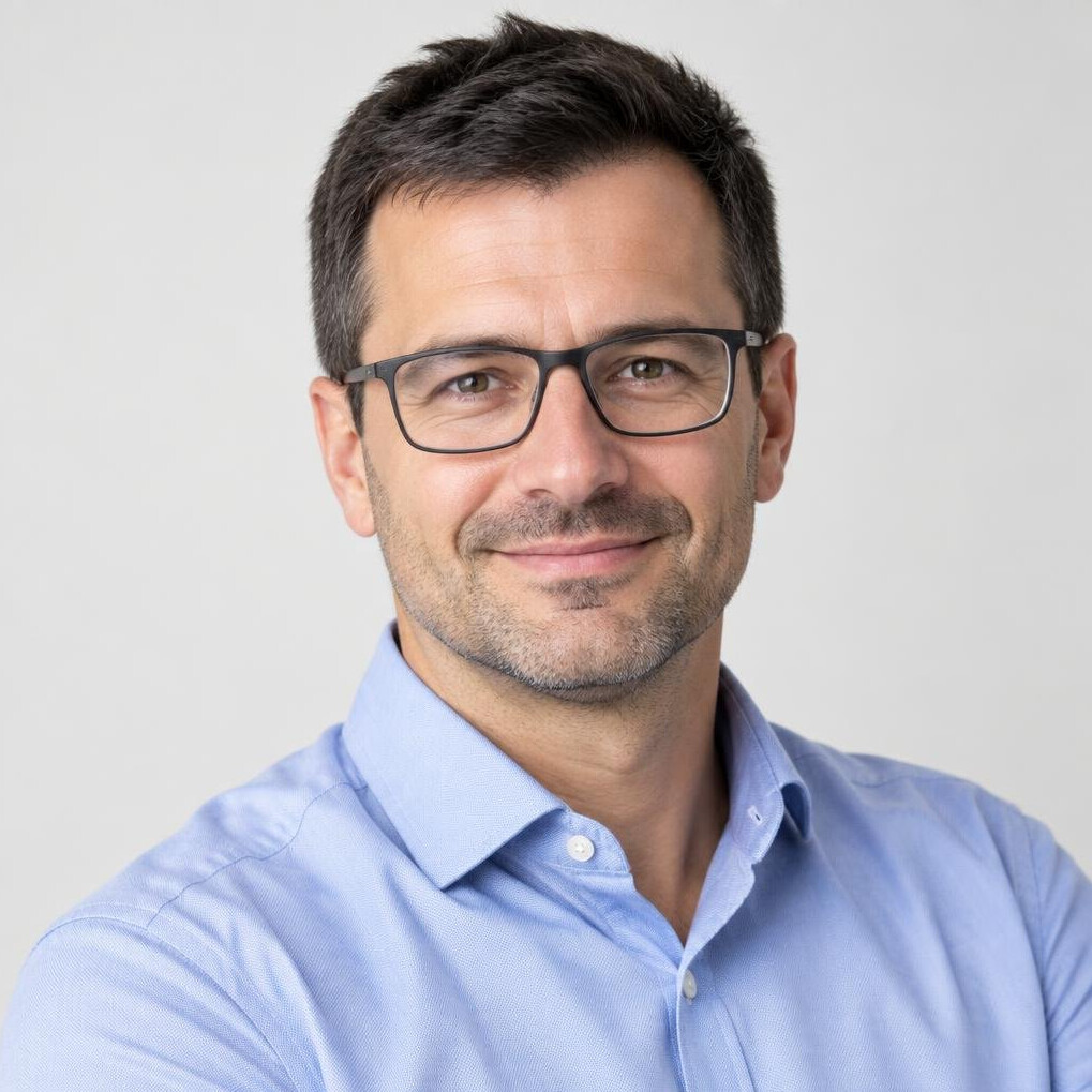 Studio portrait of a Slovenian male corporate health consultant